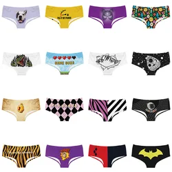 DeanFire Super Soft Mid Rise Women's Sexy Naughty 3D Print Panties Novelty Underwear Briefs Gifts