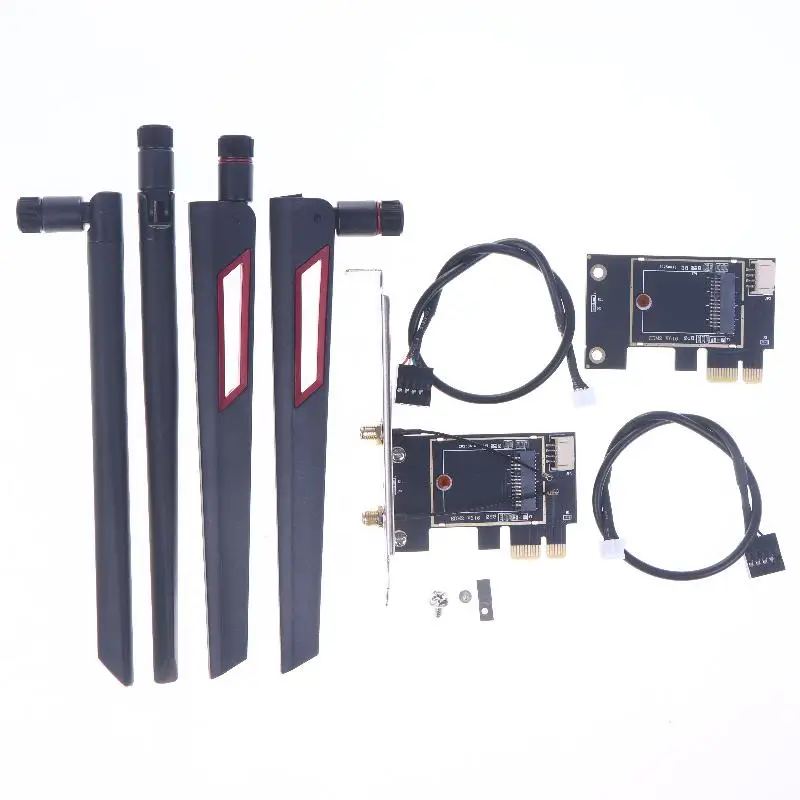 1 Set Supports NGFF M.2 Wireless Network Card DIY Accessories NGFF M.2 To PCIE Network Card Adapter Card