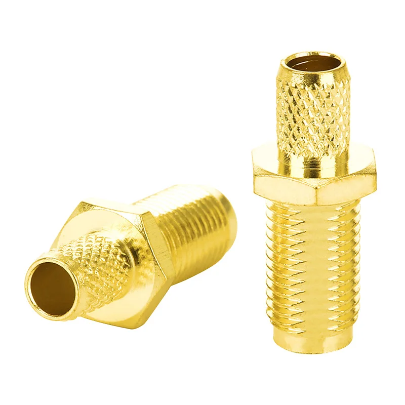 5PCS SMA Male Female RP-SMA Plug / Female Jack Bulkhead Crimp RF Coaxial Connector for RG58 RG142 /SYV50-3 Cable Wire Terminal