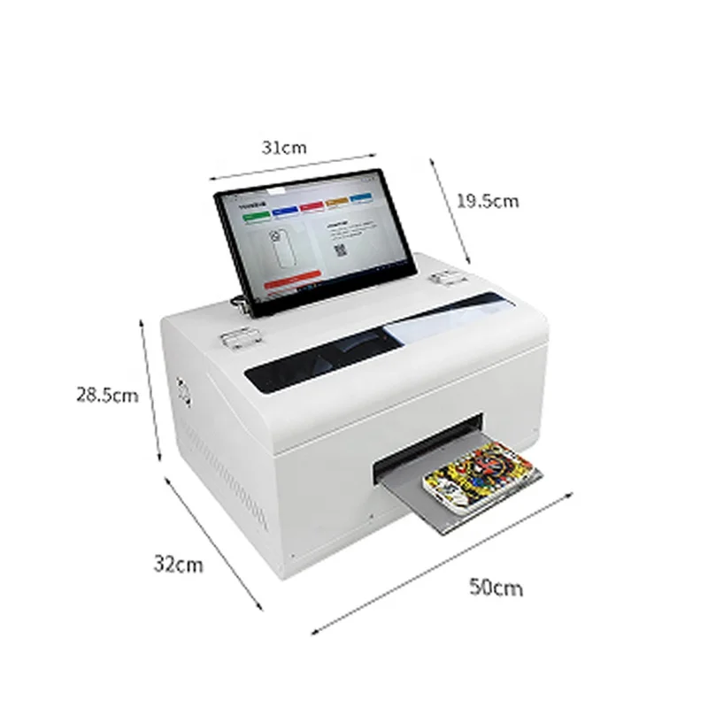 Mini impressora digital multifuncional a5 para celular, etiquetas/acrílico/bolsa/personização de filme temperado/azulejo/disco u/cd