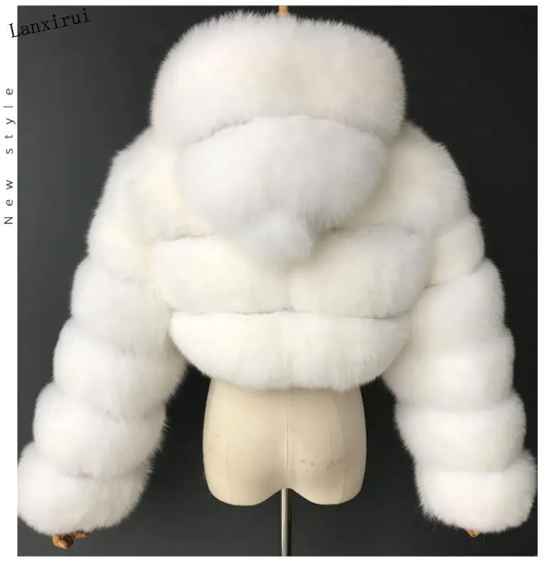 NBFENFA 2024 Winter New Fashion Women Faux Fur Coat Female Black Elegant Fluffy Thick Warm Artificial Fox Fur Jacket Outerwear