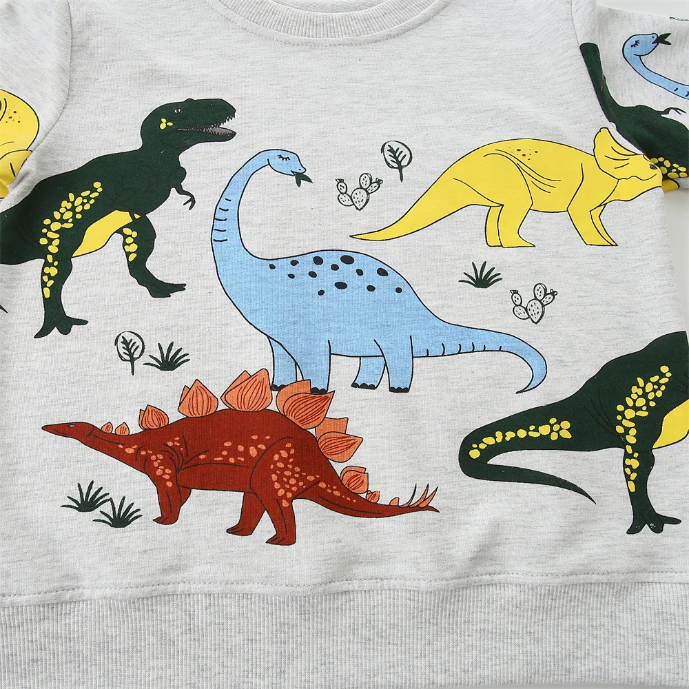 Jumping Meters Langarm-Sweatshirts für Kinder und Jungen, Kleinkindkleidung mit Kapuze und Tiermotiven für Herbst und Frühling, modische Kinderkleidung – Detail 11