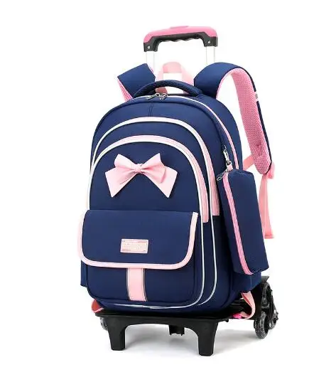 School Rolling Backpack for Girls  Elementary School Bag on wheels Wheeled Backpack with Wheels Girls Bookbag School Trolley Bag
