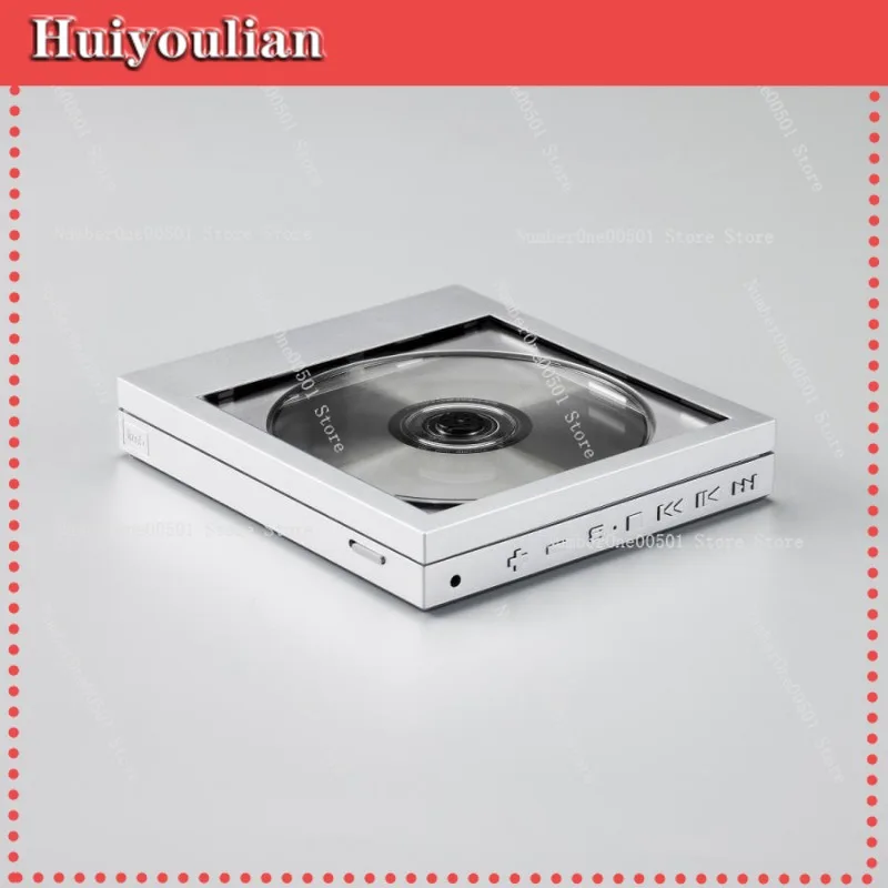 KM5 CP1 Silver Limited Edition Bluetooth CD Player Wall Mountable Portable CD Player with Speaker