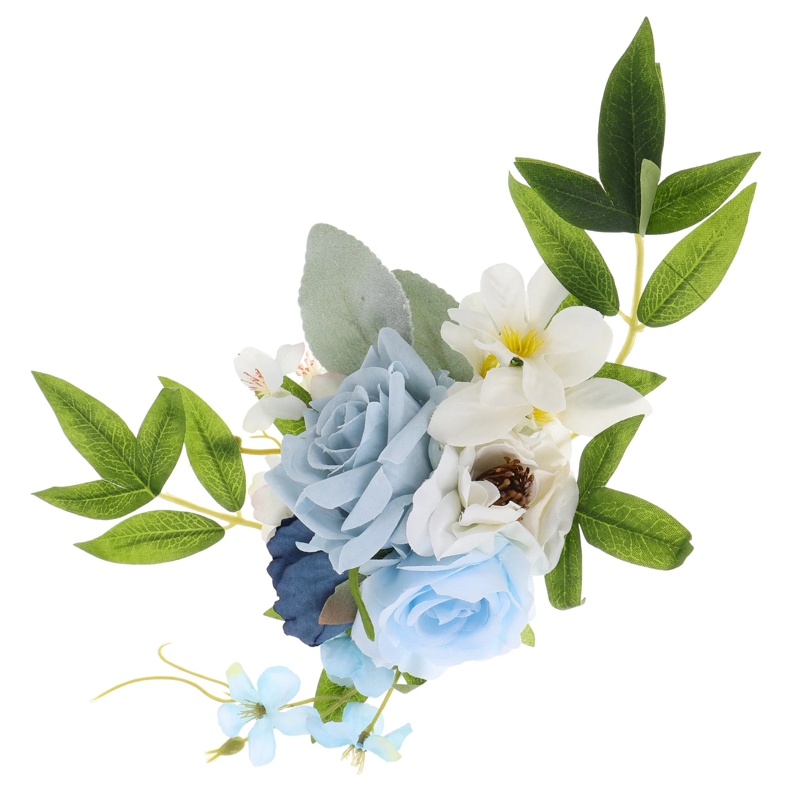 

1pcs Artificial Flowers for Cake Decoration Blue Fake Centerpieces Tables Baby Floral Wedding Corsage DIY Bouquets