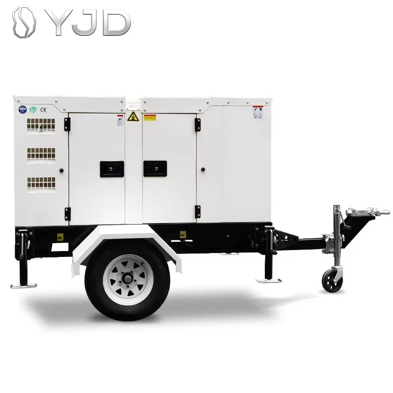 50hz Trailer Type Silent 50KW diesel Generator Set 60kva with Cumm-ins Engine 4BTA3.9-G2