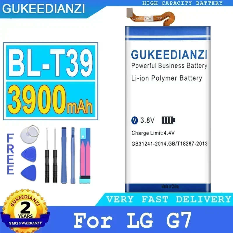 BL-T39 3900mAh Mobile Phone Batteries For LG, G7, G7 Plus, G7ThinQ, LM G710, ThinQ, G710, Q7 +, LMQ610 Battery + Tools