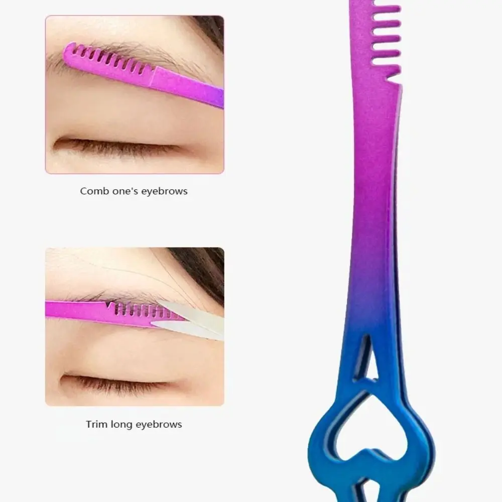 Stainless Steel Paste False Eyelash Tweezers False Eyelash Assistant Eyebrow Comb Fake Eyelash Applicator