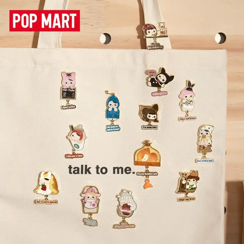 POPMART PUCKY Pucky Rabbit Cafe Serie Blind Box Badge Mystery Box Speelgoed Pop Leuke Anime Figuur Desktop Ornamenten Gift Collection
