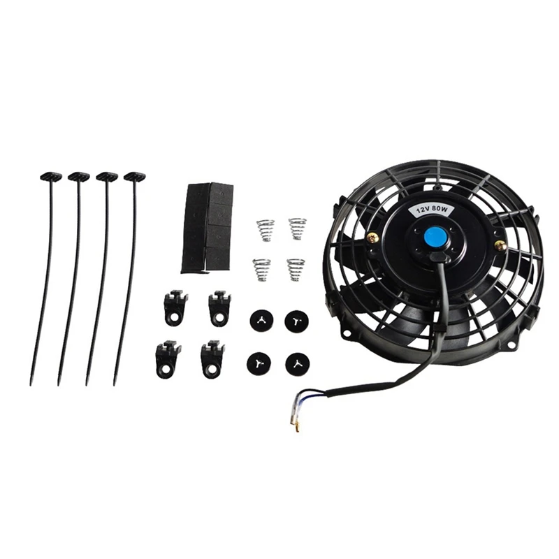 16 Inch Electric Radiator Fan Car Tuning Universal Cooling Fan 12V 80W Radiator Cooling Electronic Fan Suction Blower