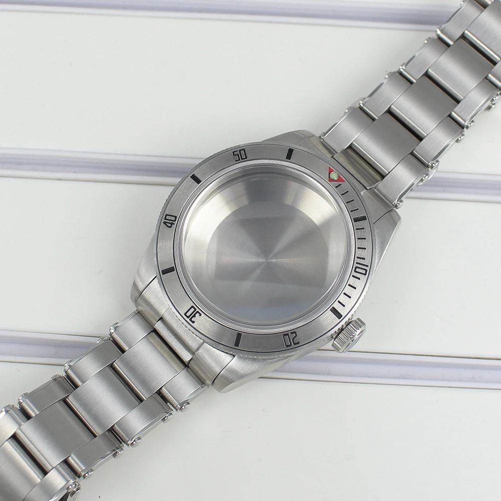 38mm Watch Case Bracelet Stainless Steel Parts Sapphire Glass For Seiko Nh35 Nh36 Nh34 Nh38 Movement 28.5mm Dial 100m Waterproof