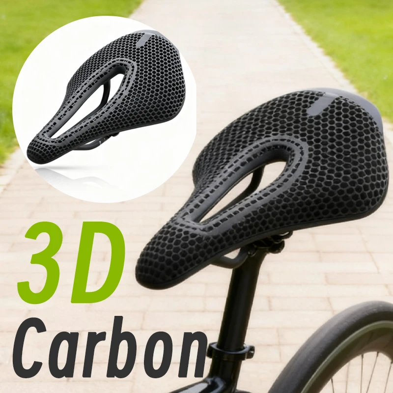 

GOLDIX карбоновое велосипедное седло с 3D принтом, ультра удобная подушка сиденья для женщин и мужчин, горный гоночный велосипед Mtb