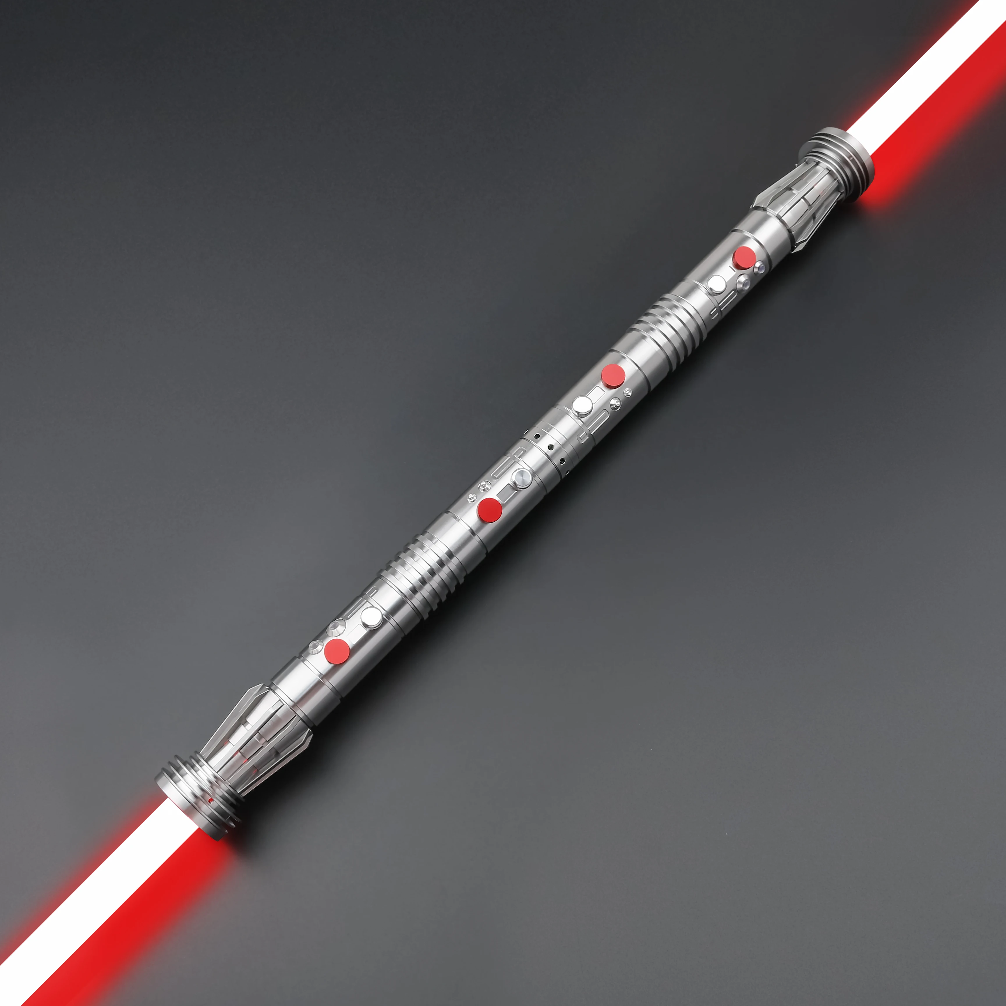 

TXQSABER Neo Pixel Lightsaber 2 шт. гладкие качели с двойным лезвием RGB лазерный меч с металлической ручкой Sith игрушки для косплея Darth Maul реплика