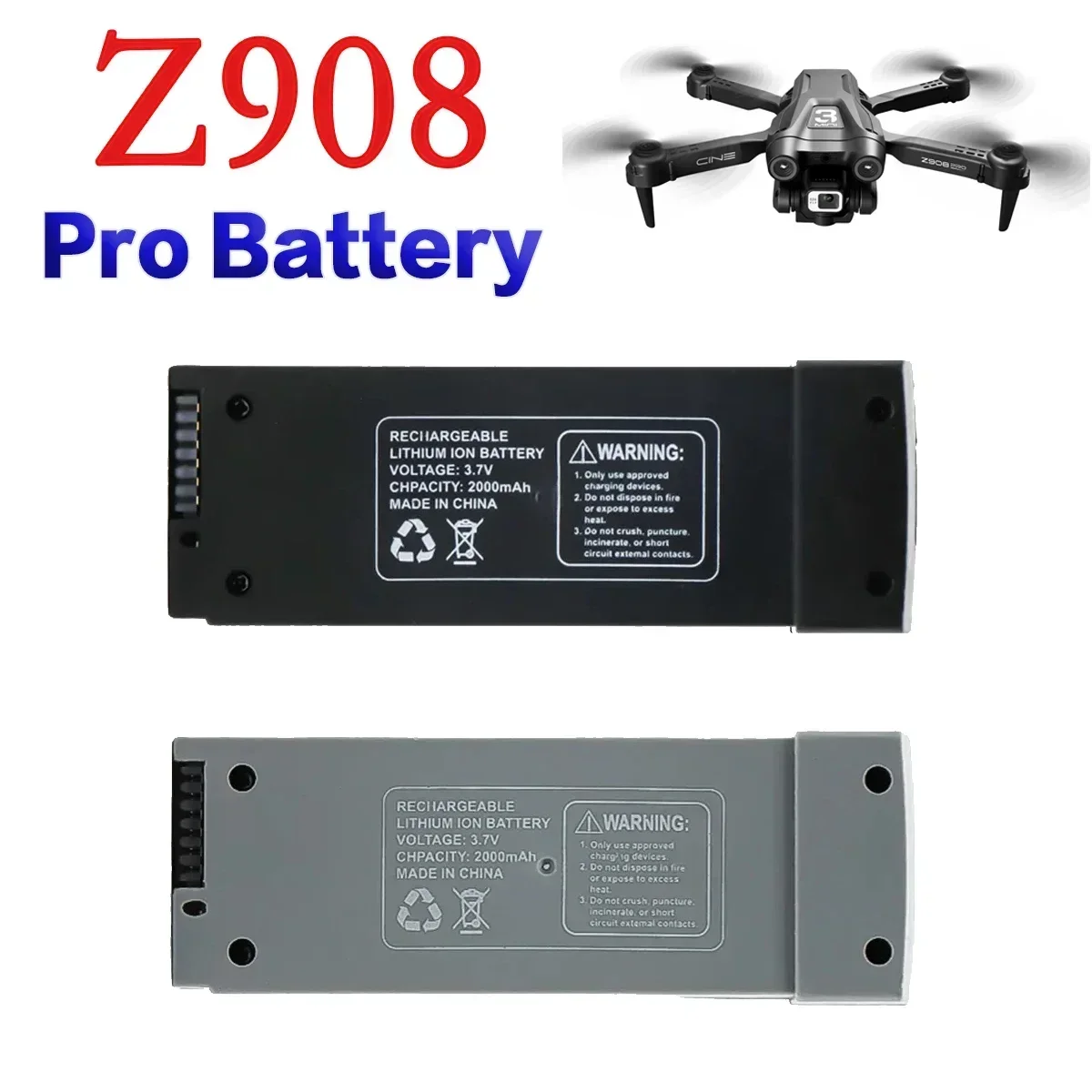 Oryginalna bateria Z908 Pro 3.7V 2000mAh dla Z908 bateria do drona Z908 Drone części akcesoria wymienne zdalnie sterowany Quadcopter