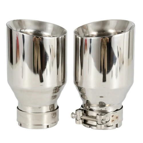 1 Uds entrada (63mm) salida (89mm) punta de escape universal de acero inoxidable/tubo silenciador para BMW BENZ AUDI VW accesorios de coche