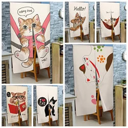 Creative Funny Cartoon Cat Cute Door Curtain Kitchen Porch Half Curtain Living Room Bedroom Doorway Partition Hanging Cloth