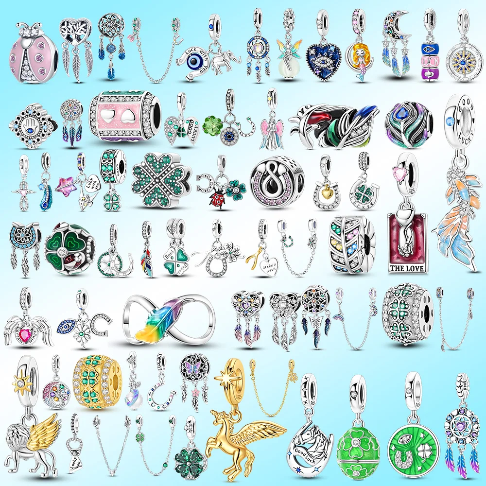 

Hot Sale New Series Wish Beads 925 Sterling Silver Dangle Charms Fit Original Bracelet Jewelry DIY Gift