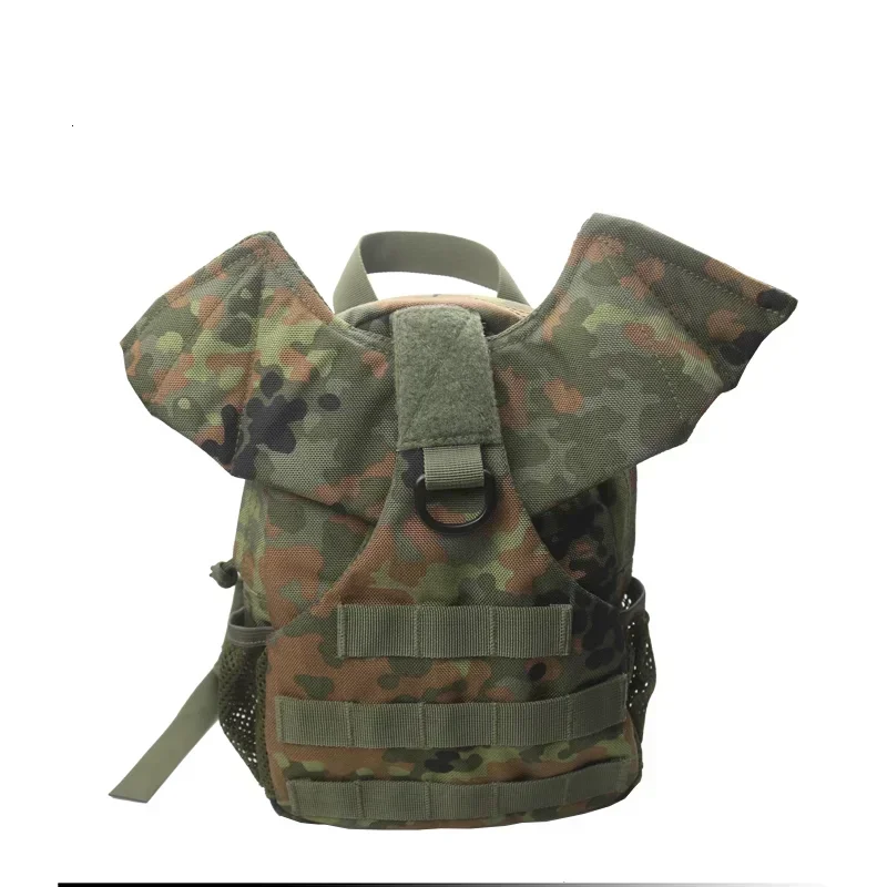 

1PC Nylon Outdoor Travel Bag Tactical Men's and Women's Shoulder Outdoor Travel Angel Small Camo Backpack for Children