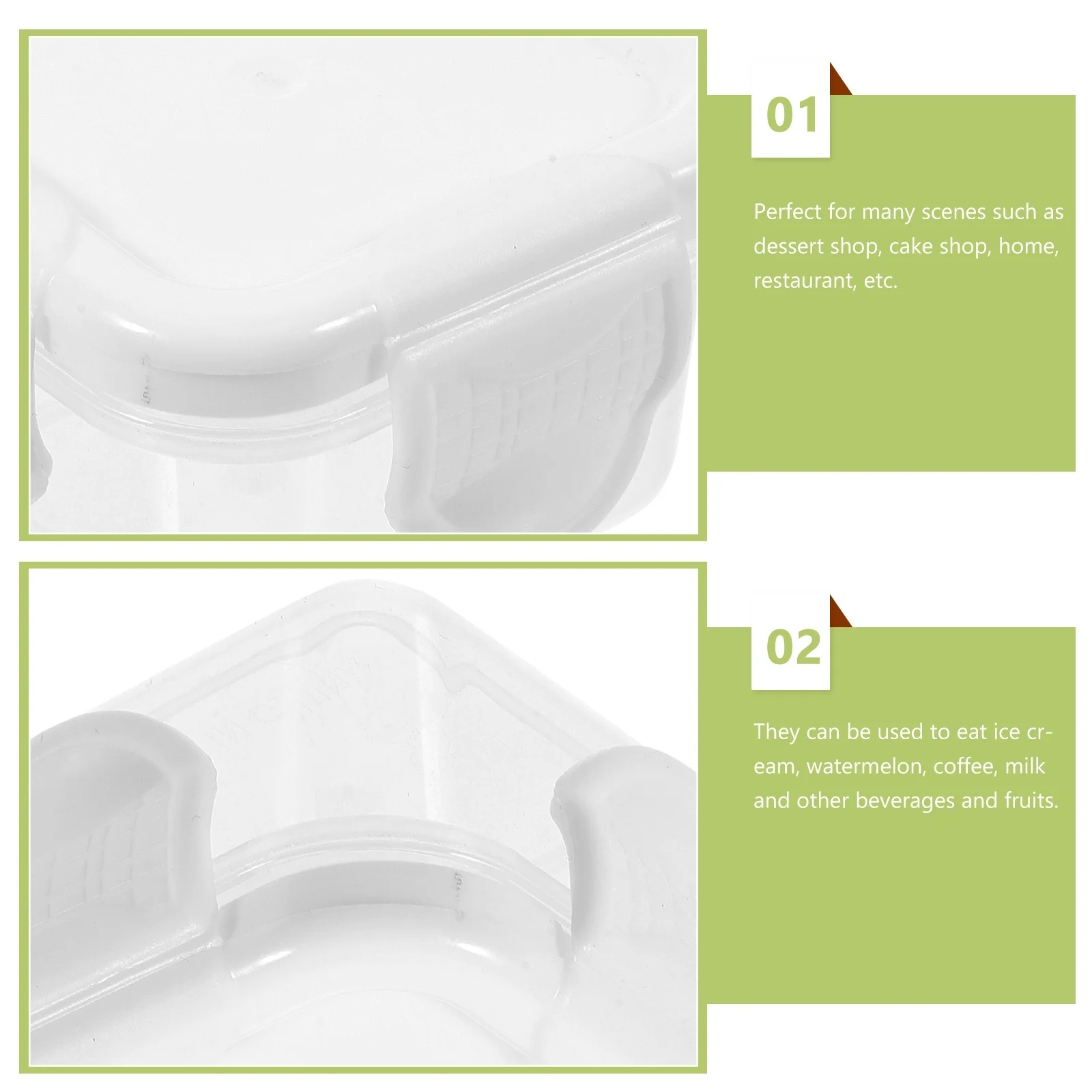 

6Pcs Food Condiment Boxes Containers Salad Dressing Container Sauce Cups Exquisite Design Practical Home Picnic