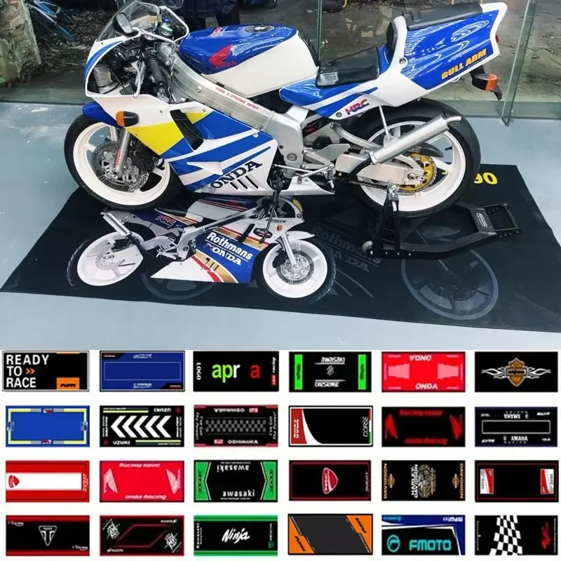 

Motorcycle Polyester Parking Mat Display Carpet Racing Bicycle Carpets Mat Anti-slip Bedside Rugs Customized Display Mat Parking