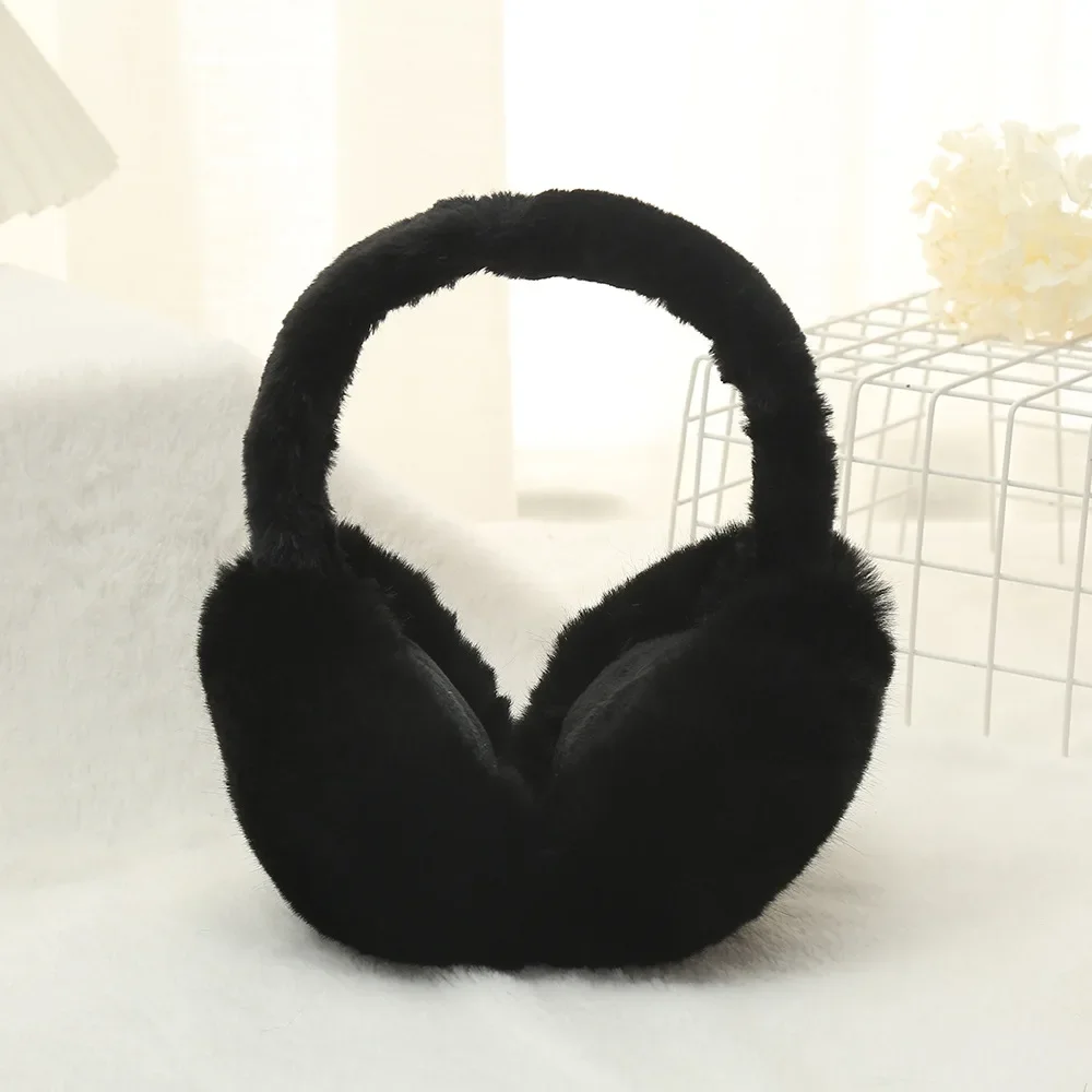 

Fashion Solid Color Earflap Winter Warm Earmuffs for Women and Men Soft Plush Outdoor Cold Protection Ear - Muffs Cover
