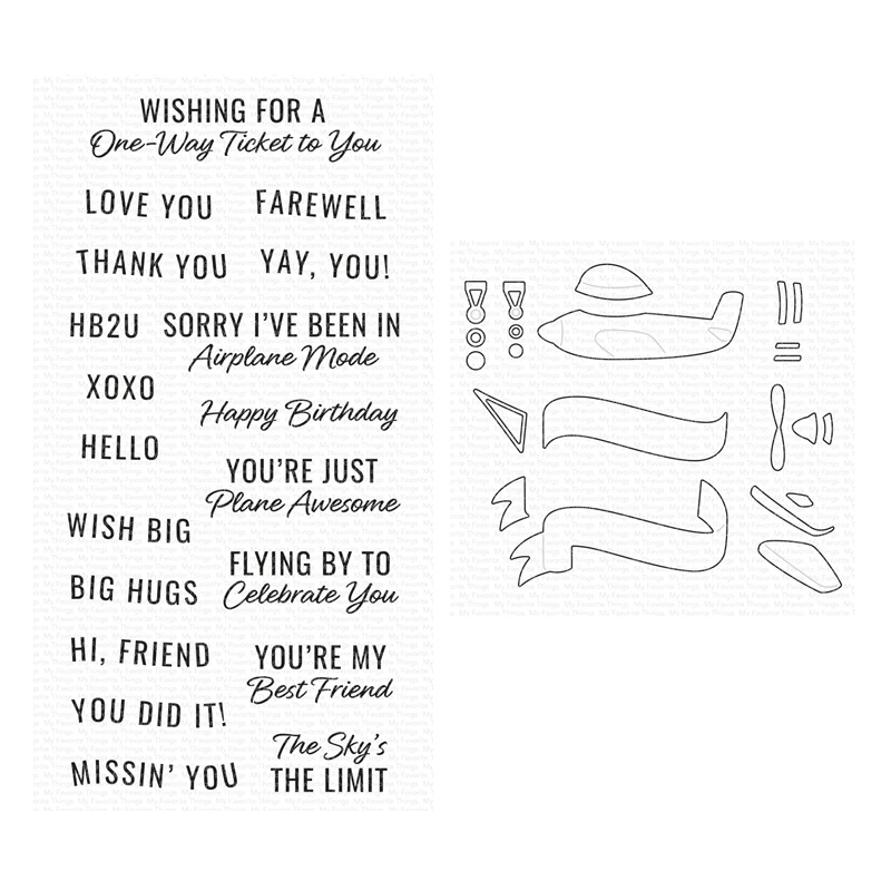 

Plane and Simple Sentiments Clear Stamps Cutting Dies Scrapbooking for July 2023 New Paper Making Frames Card Set