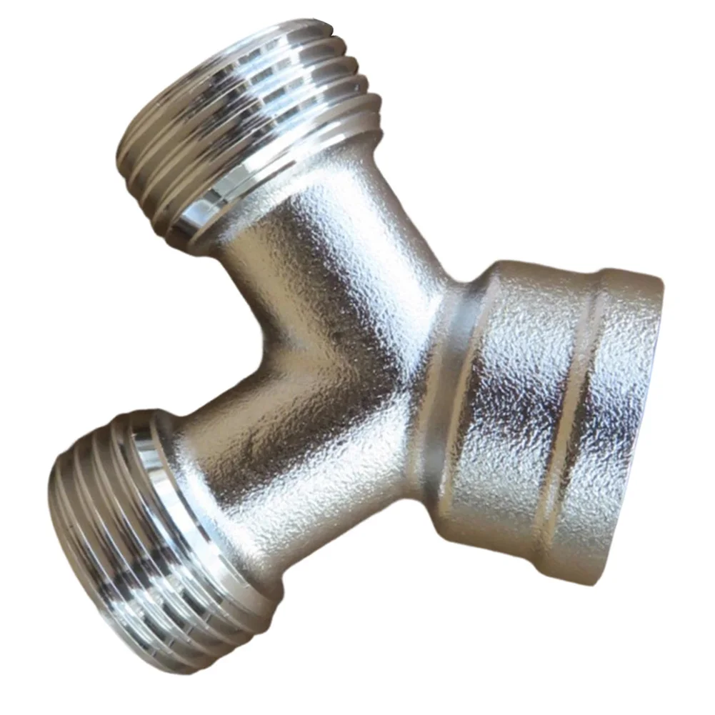 3/4 Y Connector for Water Hose with Solid Brass Body Designed for Durability Under Sun Rain and Frequent Outdoor Handling