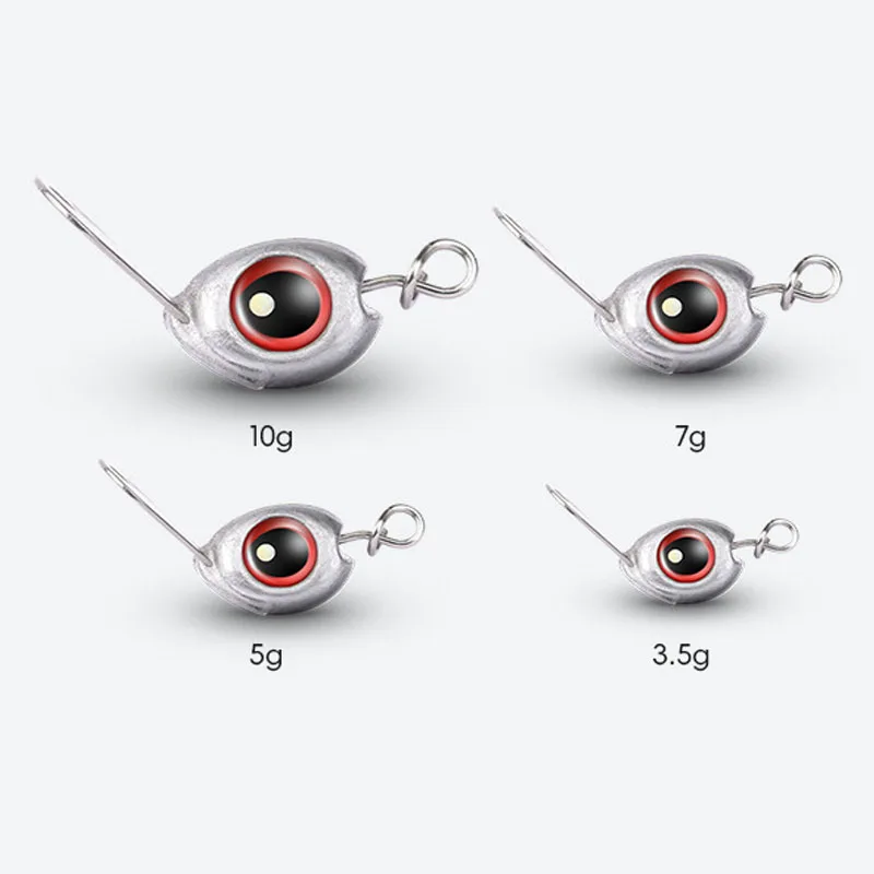 5pcs 3.5g/5g/7g/10g Red Eye Tongue Plate Quick Hanging Lead - Swinging Fisheye Quick Buckle Lead Quick Hanging Lead
