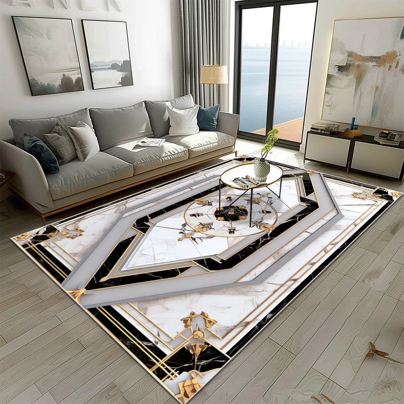 Modern Luxury Marble Carpet for Living Room Home Decoration Bedroom Carpets Non-slip Sofa Coffee Table Mat Lounge Soft Rug