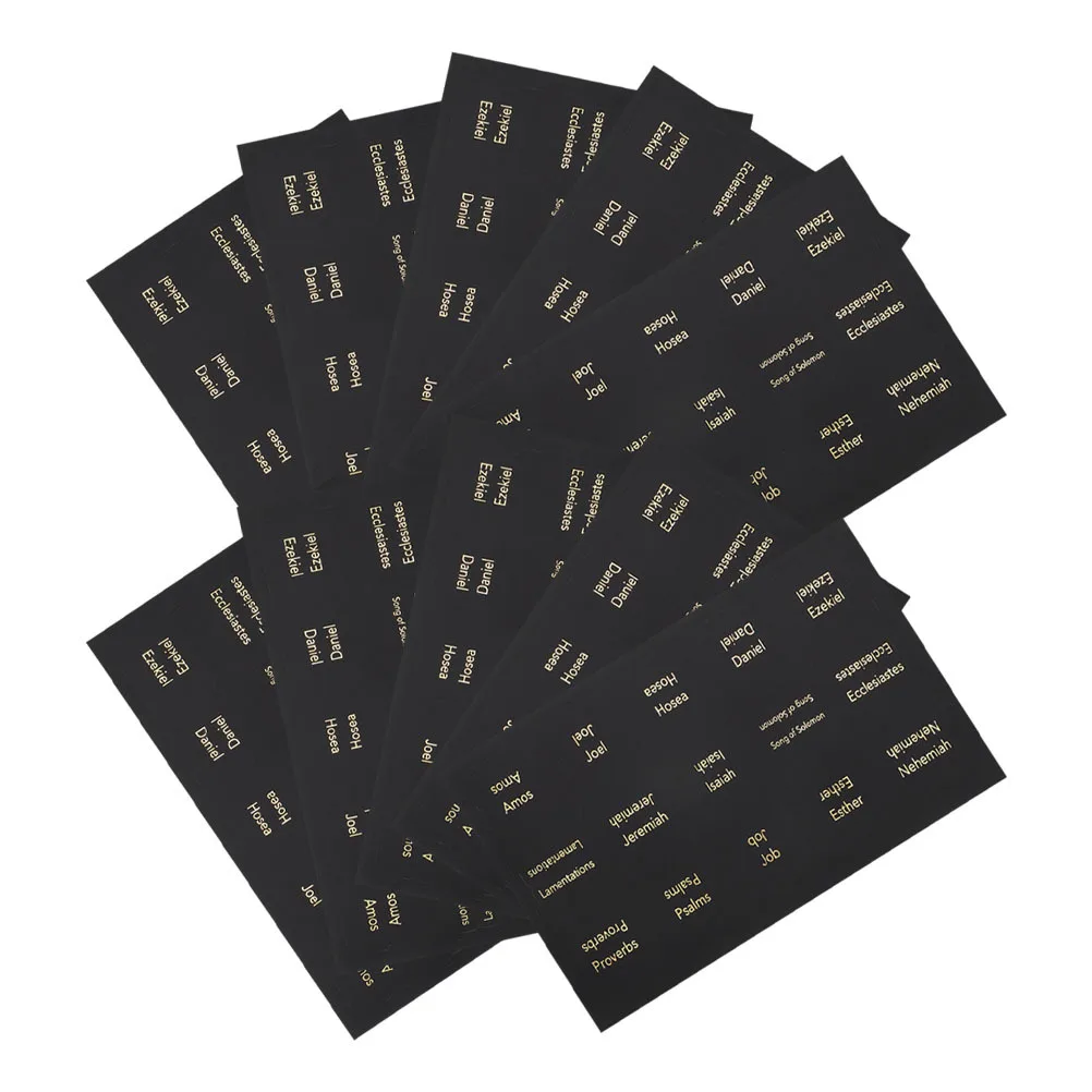 10 قطع من فواصل قسم الكتاب المقدس، علامات تبويب مغلفة للرجال والنساء، وصول سريع، تصميم أنيق من رقائق الذهب، مؤشر الكتاب المقدس