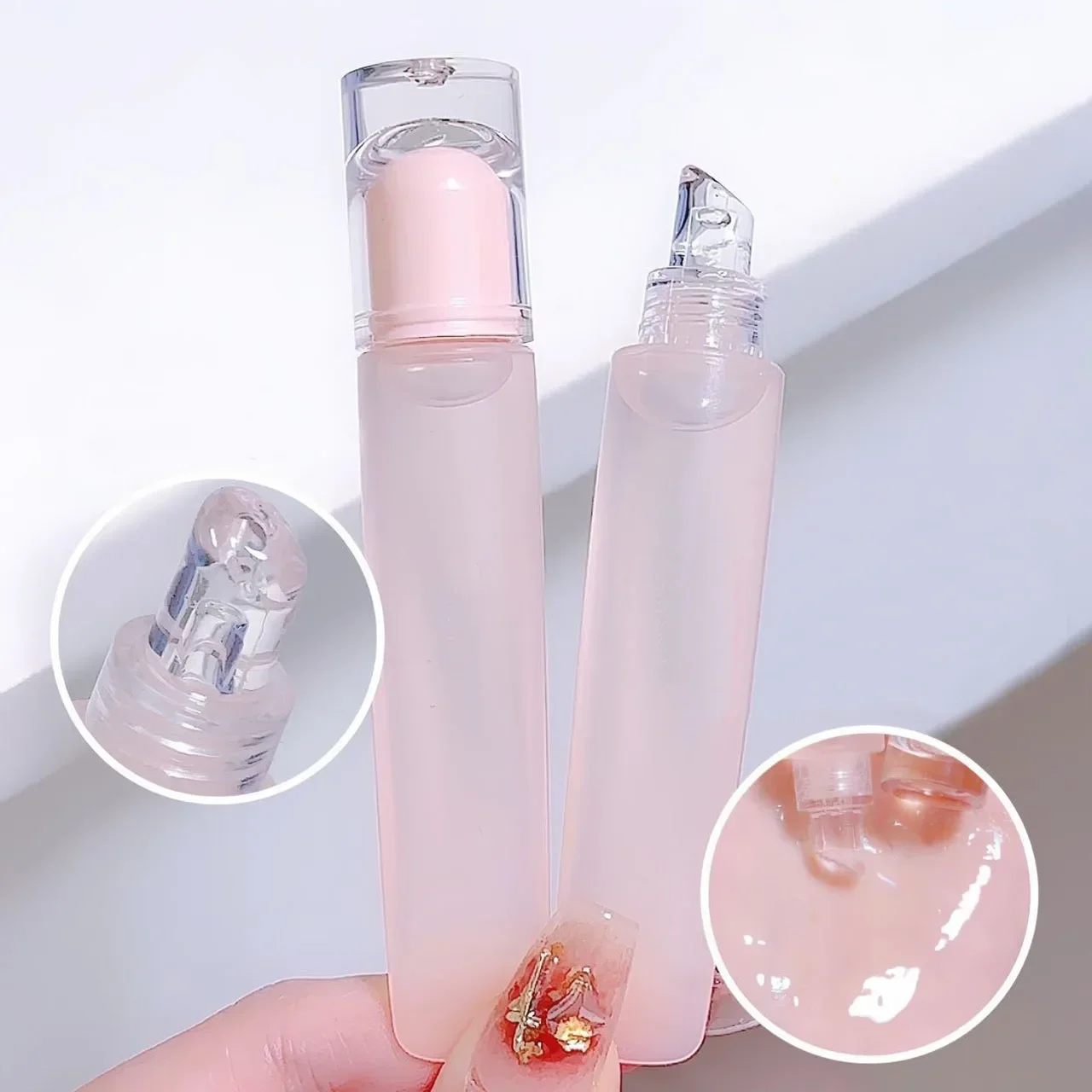 Kristall gelee Lippen öl plump ing Gelee Lip gloss dauerhafte feuchtigkeit spendende transparente Lipoil Balsam lang anhaltende Glow Oil Lippen pflege Werkzeug