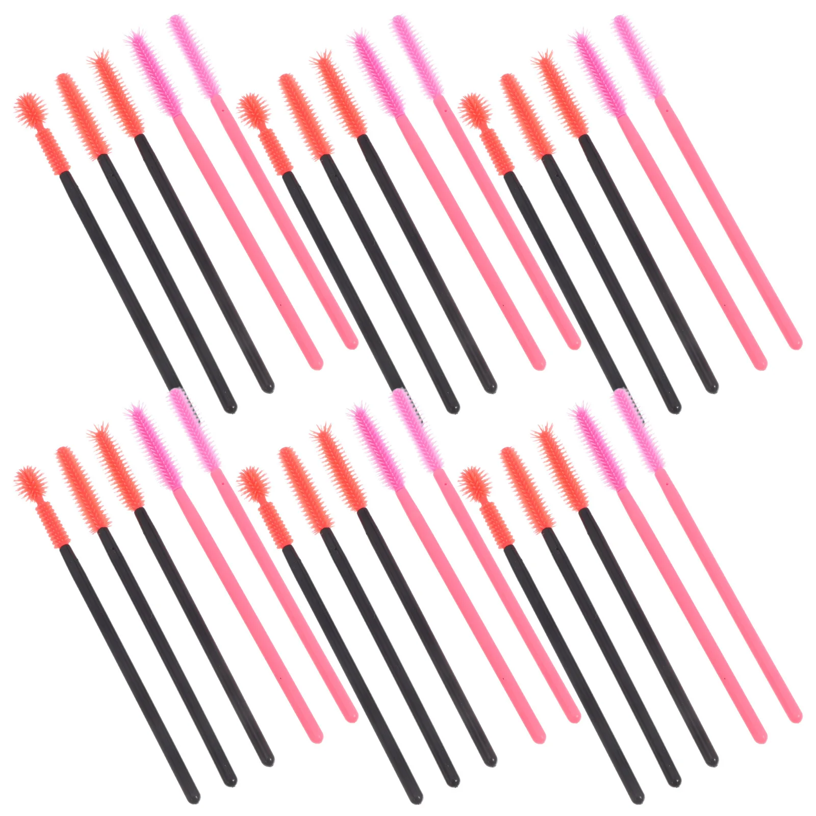 Juego de varitas para rímel de pestañas de silicona, aplicadores de cepillo desechables para extensión de pestañas, Kit de herramientas de maquillaje, 50 Uds.