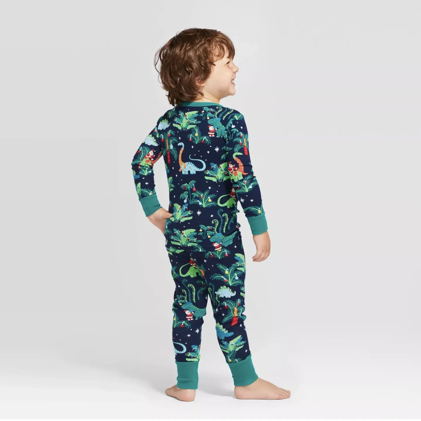 New All Dinosaur Print Christmas Pyjamas Couples Kids Matching Outfits Baby Boys Full Sleeve Clothing Set Xmas Family Look