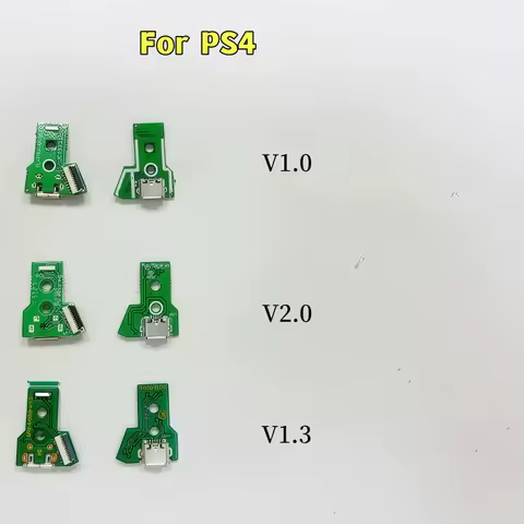 10pcs/lot V1.0 V2.0 V1.3 Connector USB Charging Port Socket Circuit Board for PlayStation 4 PS4 OEM Controller Game Accessories