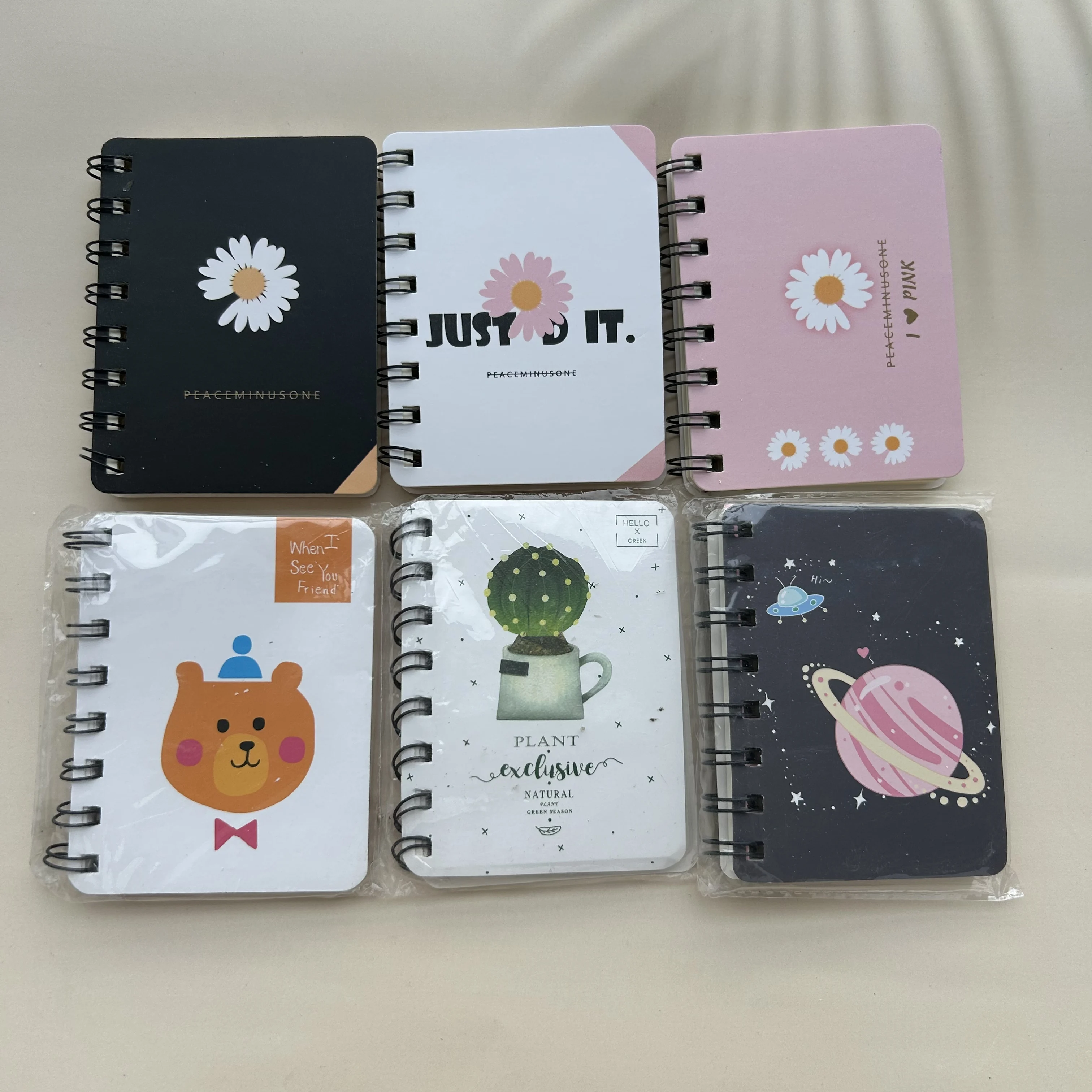 1Pc Random Color Notepad Student Diary Book Writing Pads Office Supplies Hand Account A7 Notebook Coil Notebook Weather Notepad