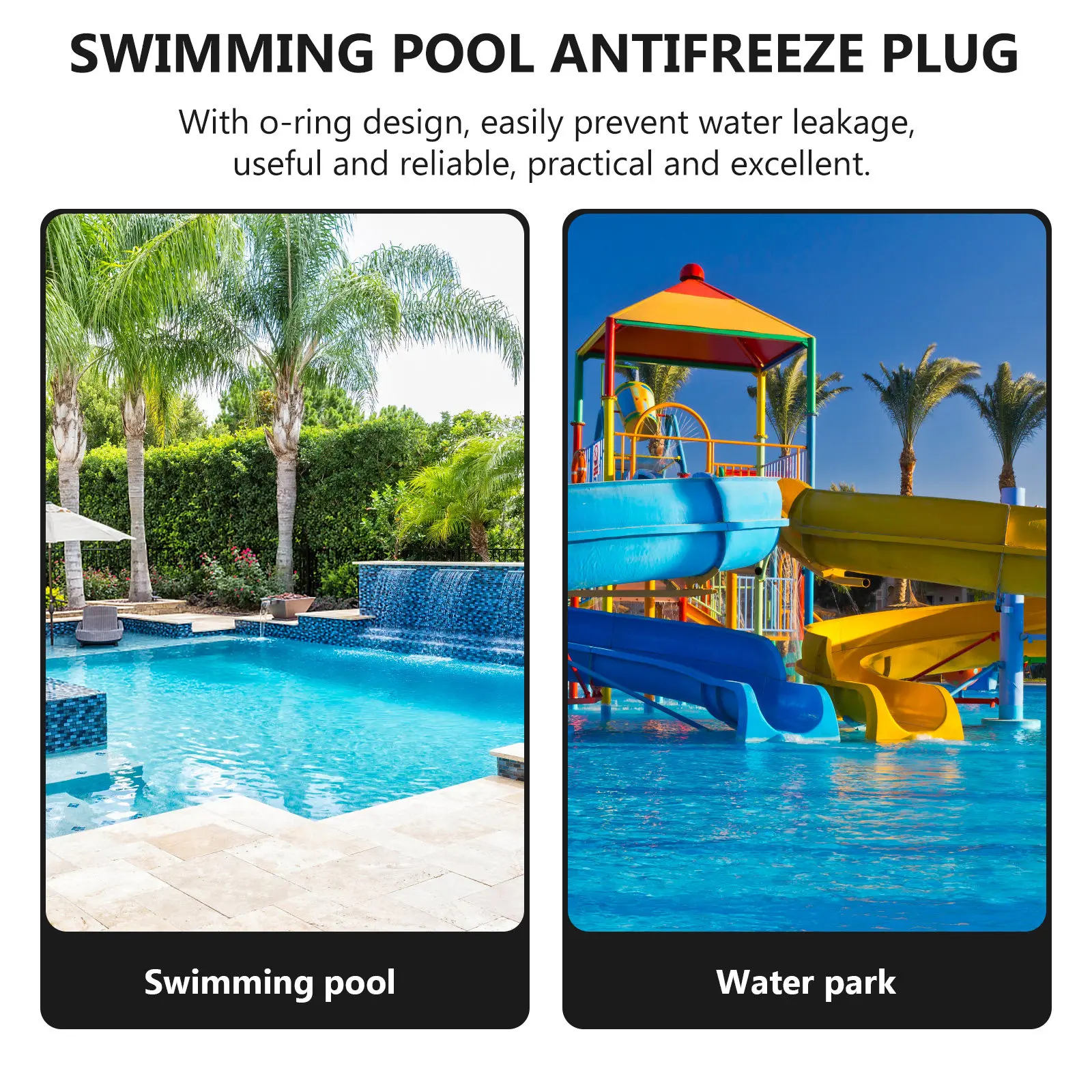 

6Pcs Threaded Anti-Leak Pool Return Plug Sturdy Winterizing Drain Cap with O-Ring for Spa and Hot Tub Maintenance