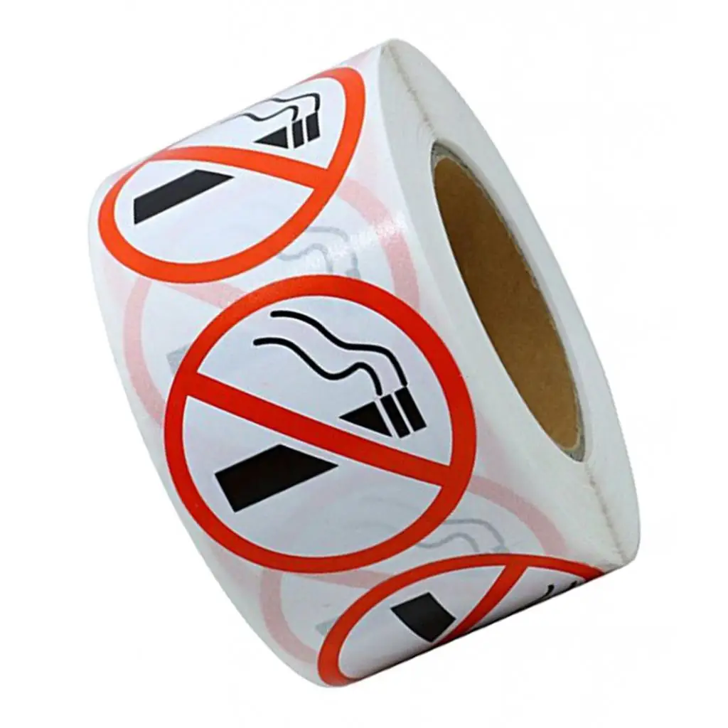 500Pcs No Smoking No Vaping Stickers Car Window, for Taxis, Rental Vehicles,