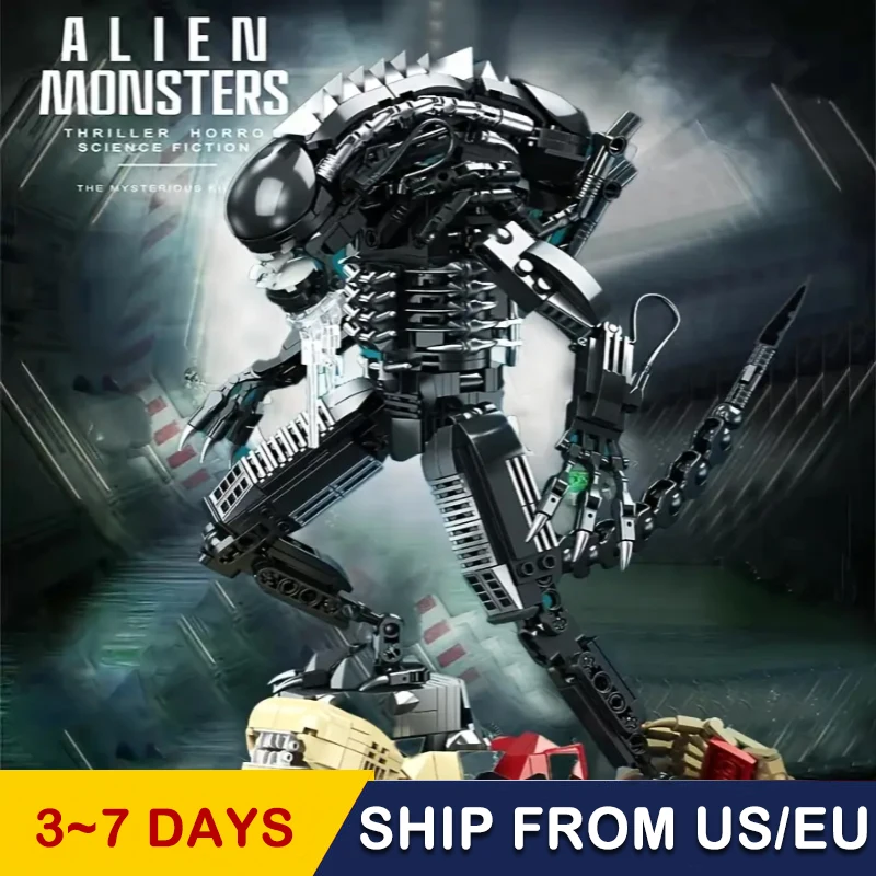 

New JJ9154 882pcs MOC Creativity Alien Building Blocks Model Mutant Bricks Assembling Toys for Boys Birthday Gift Set