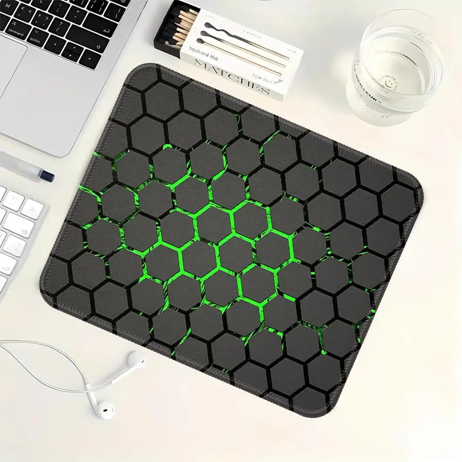 Hexagonal Green Pattern Is Cool Mouse Pad Keyboard Mouse Pad office Pad Computer Laptop Pad Game Console Pad Desk accessories