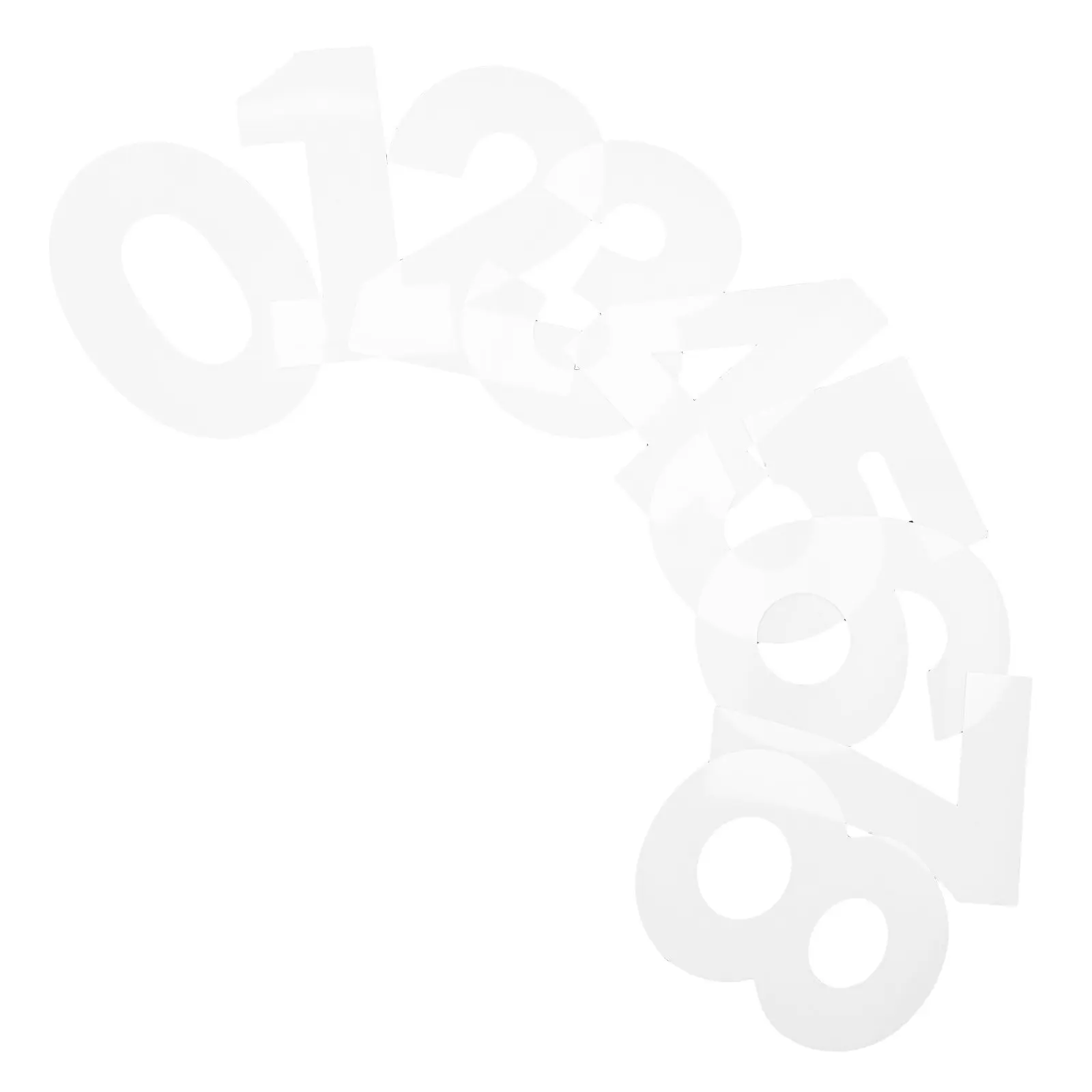 9Pcs Number Cake Molds 0-8 Large Reusable Baking Stencils Birthday Wedding Anniversary DIY Cake Decorating Tools
