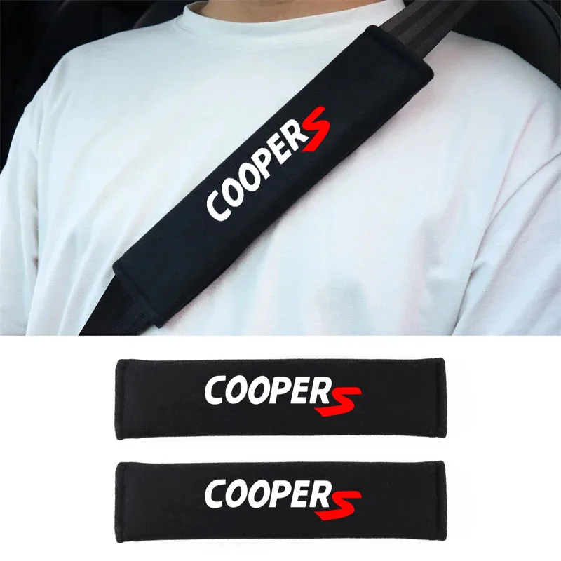 

2Pcs Car Seat Belt Cover Shoulder Protector Pad Leather Auto Accessorie for CooperS R55 R56 F55 F56 R57 R58 R59 One