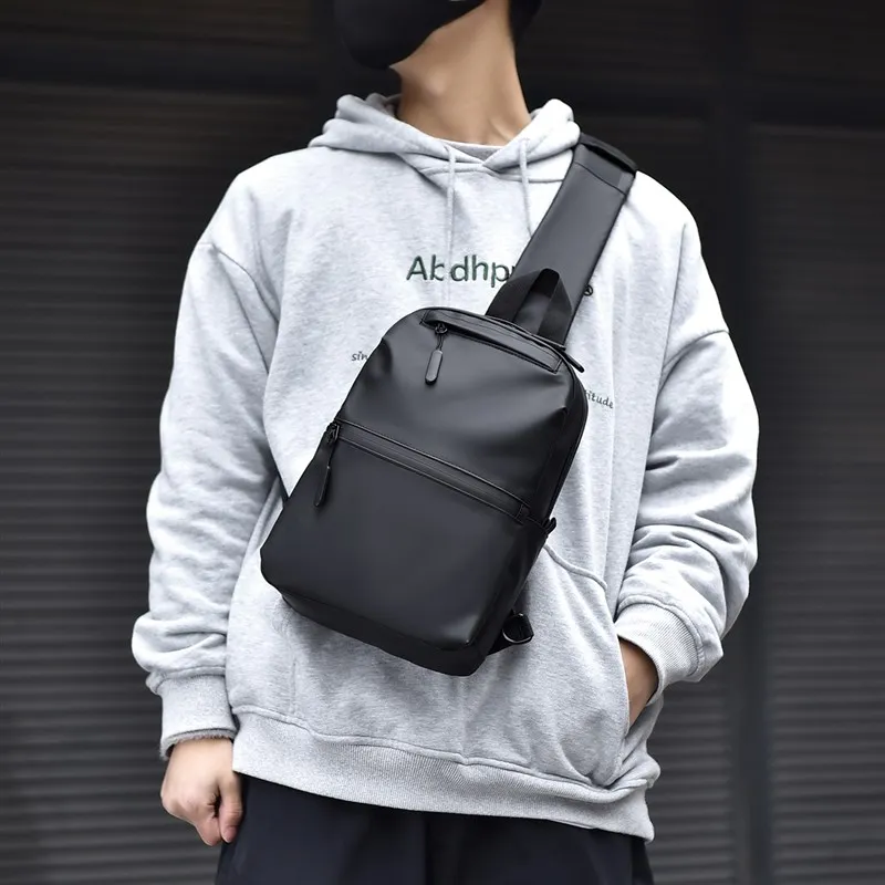 new-men's-casual-commuter-phone-waist-bag-fashionable-waterproof-single-shoulder-crossbody-bag-oxford-cloth-pure-color-zipper