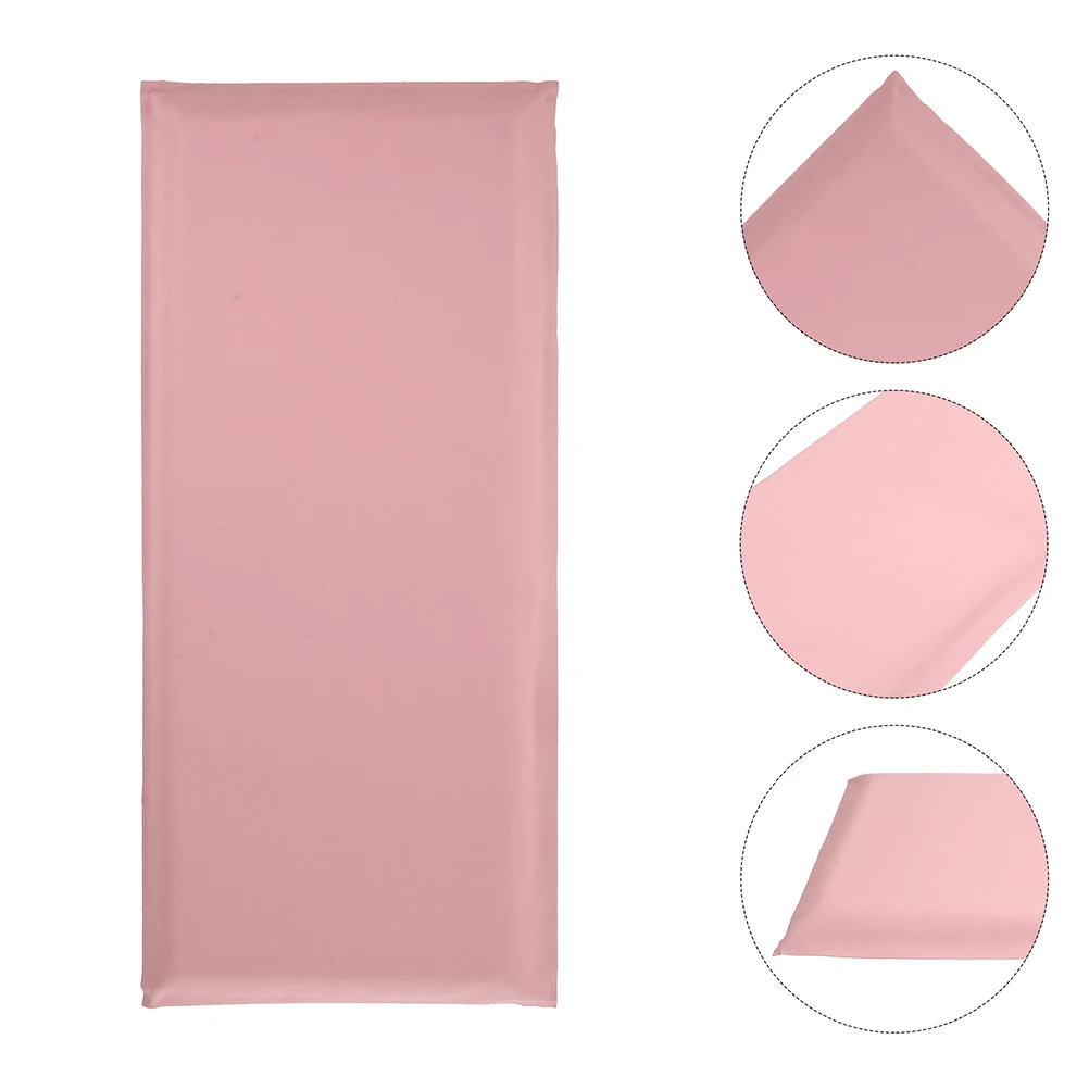 

2 Pcs Decoration Anti-collision Soft Wall Sticker Bed Padding for Removable Pink