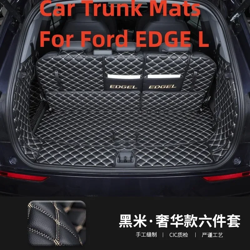 

NEW Luxury Full Coverage Custom Car Trunk Mats For Ford EDGE L 2023 Car Trunk Mat Auto Accessories Waterproof Anti dirty