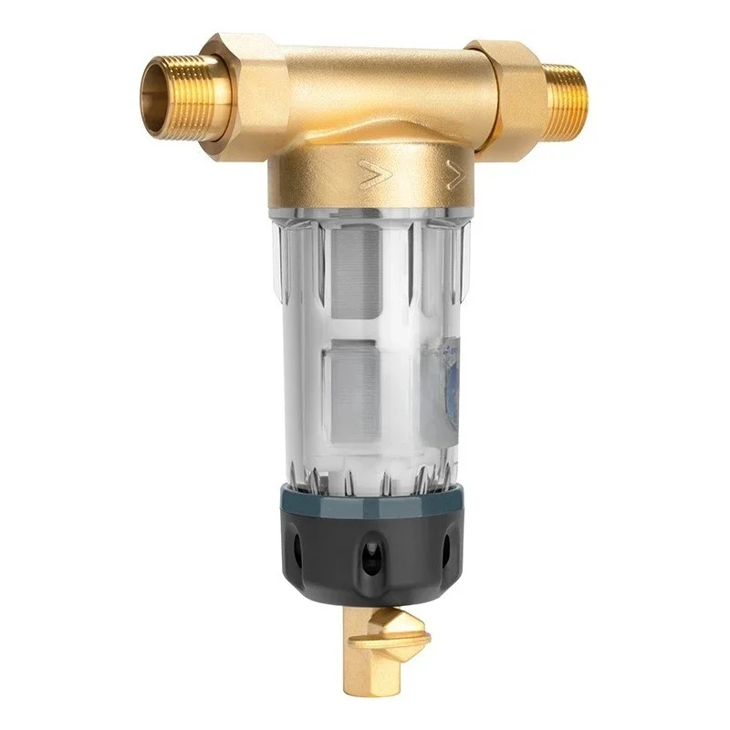 Pure copper pre-filter household backwash large flow filter whole house tap water pipe water purifier