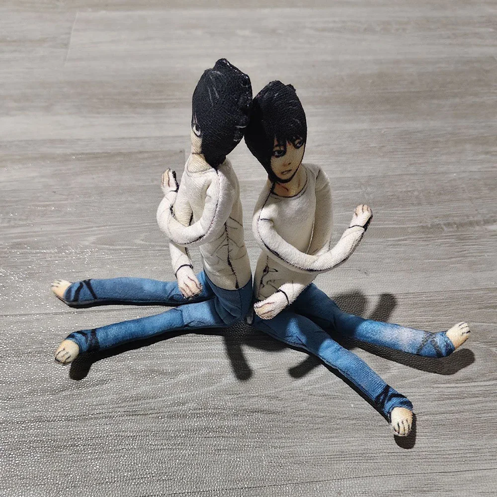 @Anime Death Note L.Lawliet Cosplay Doll Plush Stuffed Dolls Abstract Joint Flexible Room Decoration Halloween Mascot Soft Props
