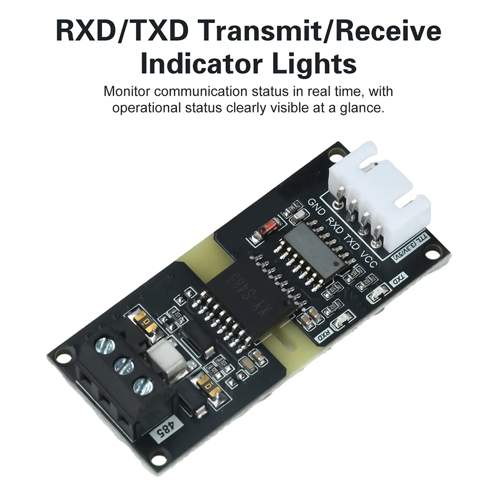 3-5V Isolated TTL to RS485 Level Converter Module Signal Automatic Flow Control Module RXD TXD Transmit/Receive Indicator Lights