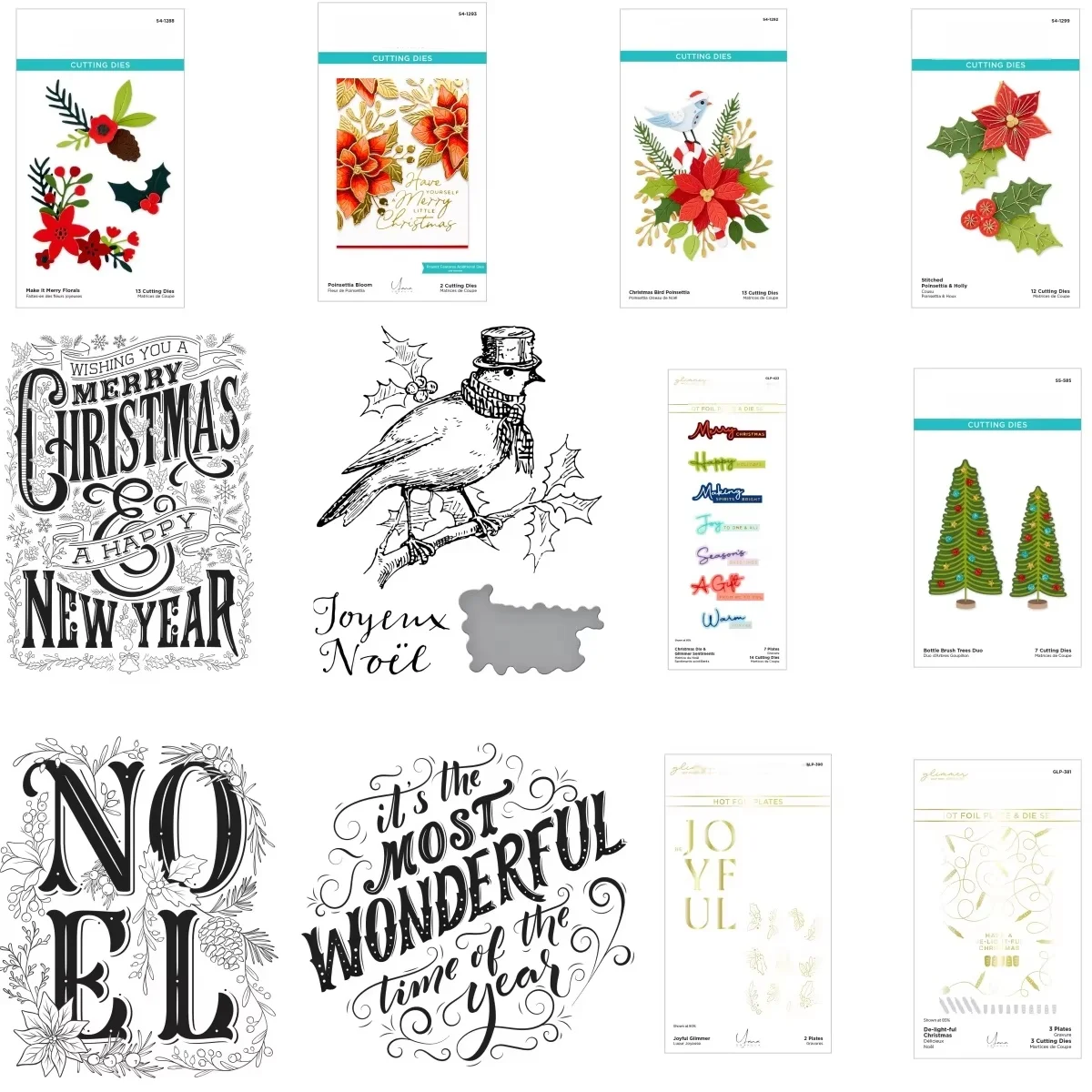 

Classic Christmas Collection Metal Cutting Dies Press Plate for DIY Making Card Scrapbook Craft Supplies Template Decoration