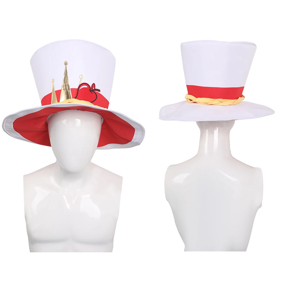 Sombrero de Cosplay de Lucifer para hombre y mujer, gorro de Anime de fantasía, accesorios de disfraces para Halloween, fiesta de carnaval, blanco, regalos