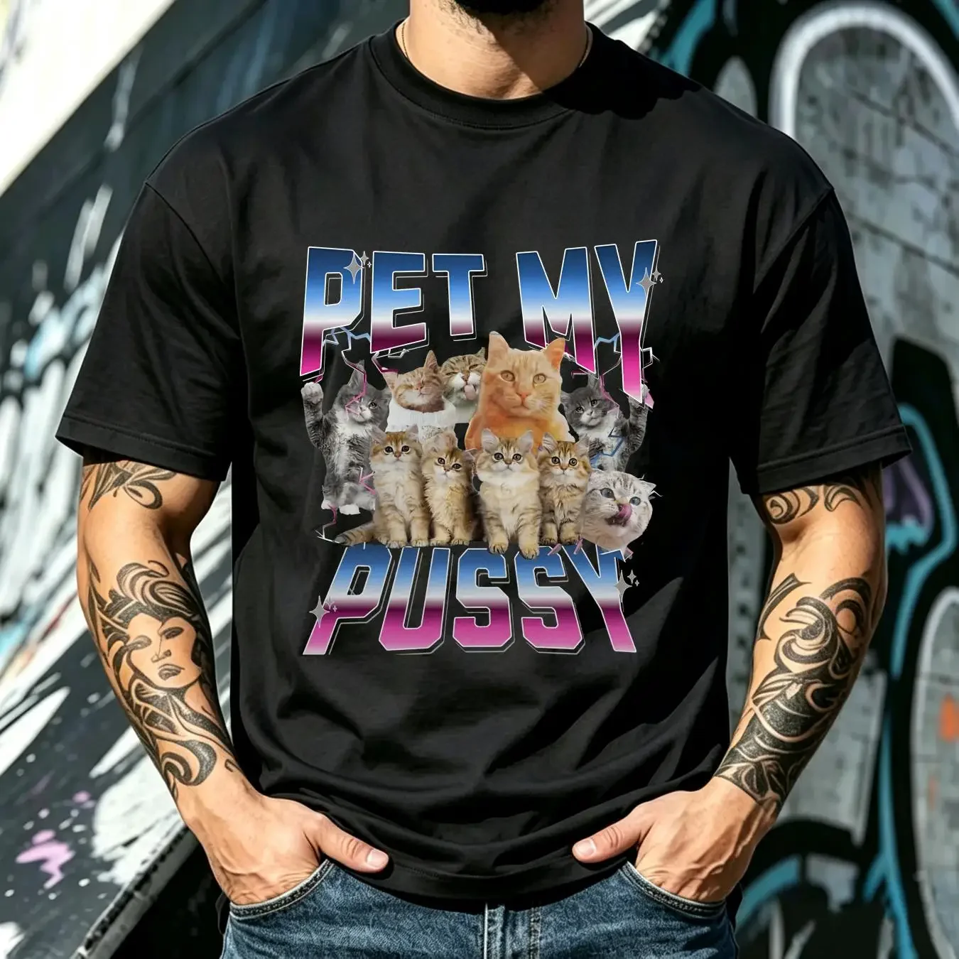 washed T Shirt Prank Inappropriate Cringe Unique Ironic Saying Funny Cat Dirty Rude s for Friends Sarcastic shirts vintage